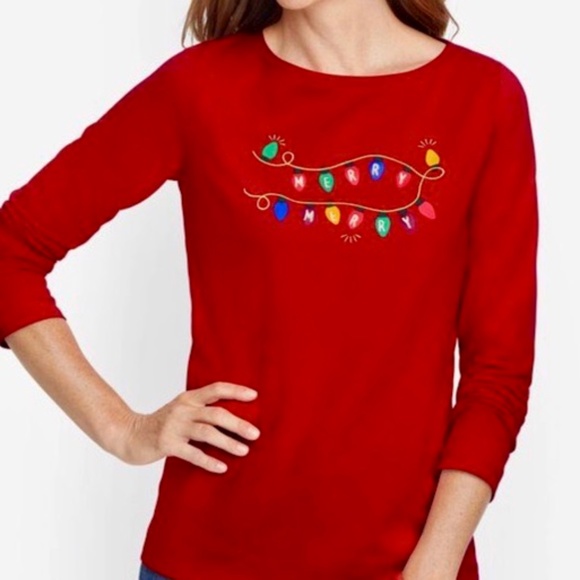 talbots christmas tops